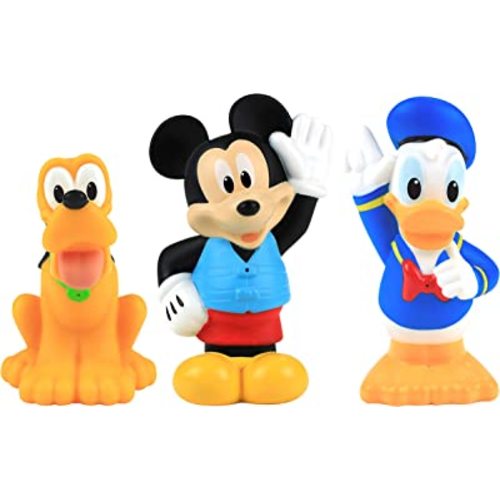 Disney Junior Mickey Mouse Bath Toy Set, Includes Mickey Mouse, Donald Duck, and Pluto Water Toys, Kids Toys for Ages 3 Up by Just Play