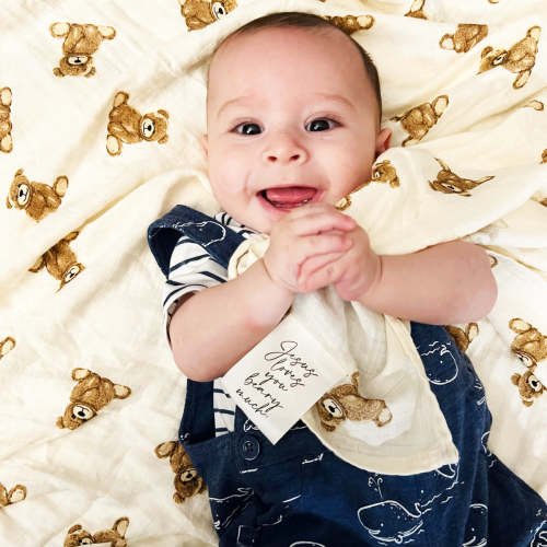 Jesus Loves You Beary Much Swaddle Blanket – OUR HOUSE ABOVE