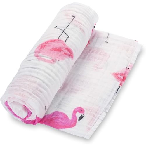 LollyBanks Muslin Swaddle Blanket, 47 x 47 in, Newborn Receiving Blanket