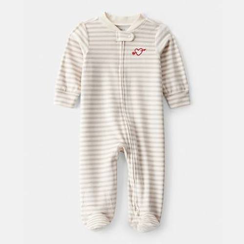 Baby Carter's Striped DreamPlush Snug Fit 2-Way Zip Sleep & Play Pajamas
