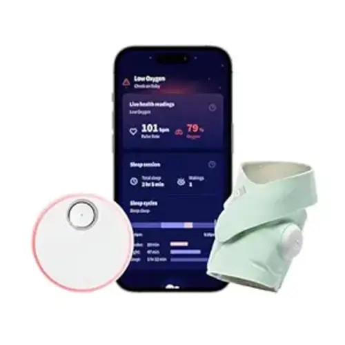 Owlet Dream Sock® - FDA-Cleared Smart Baby Monitor - Track Live Pulse (Heart) Rate, Oxygen in Infants - Receive Notifications - Mint