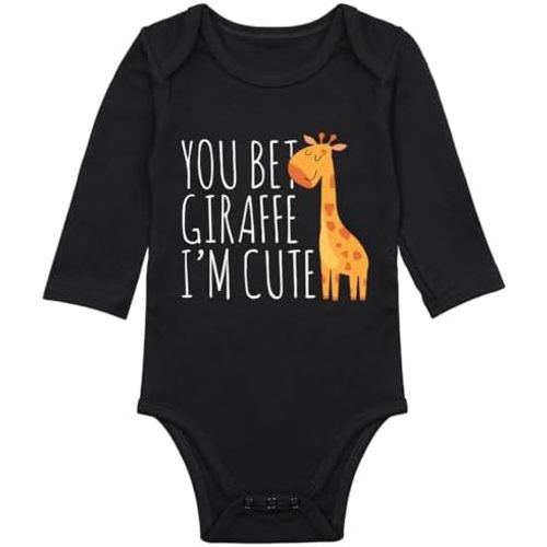 Listery Funny Giraffe Bodysuit for Baby - Im Cute, Infant & Newborn Clothes