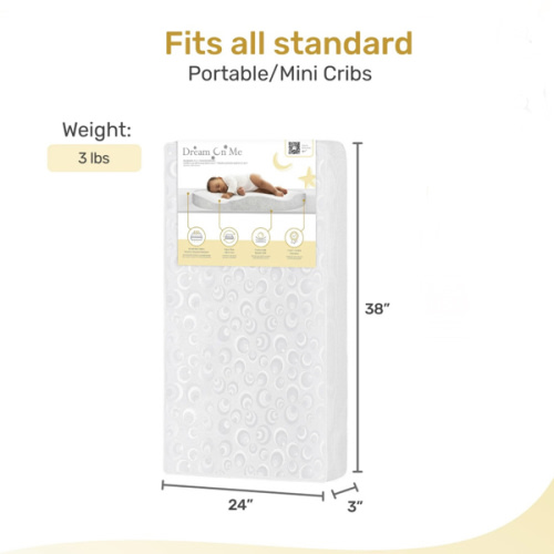Dream on Me, 2-In-1 Breathable Foam Two-Sided 3" Mini/Portable Crib Mattress - Walmart.com
