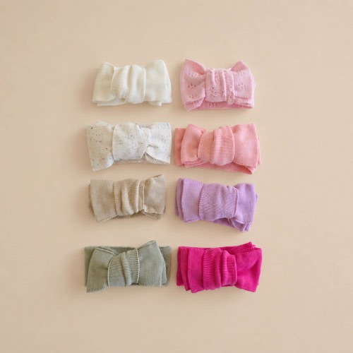 Oversized Topknot Bow, Knit Stretchy Newborn Bow, 100% Cotton