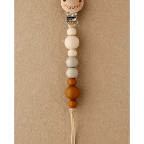 little chew kira pacifier clip in neutral at Little