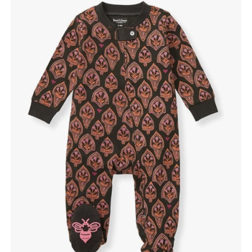 Burt's Bees Baby Girls' Organic Cotton Sleep and Play Footed Pajamas