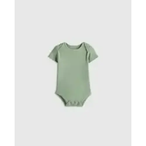 Softest Rib Short Sleeve Bodysuit in Ivory
