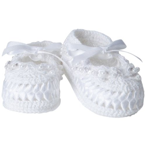 Jefferies Socks Baby-Girls Infant Pearl Ribbon Bootie