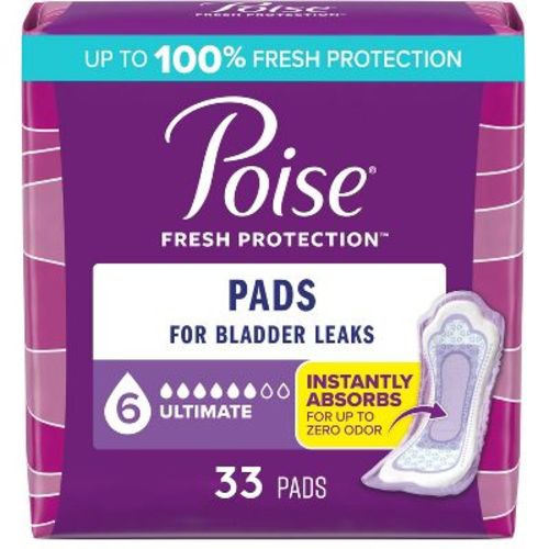 Poise Incontinence Bladder Control & Postpartum Pads - Ultimate Absorbency