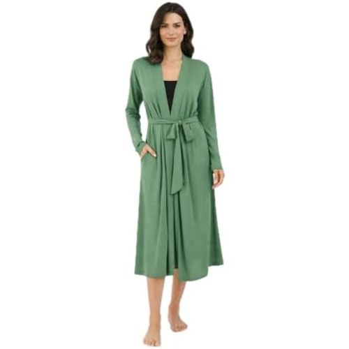 Viscose from Bamboo Women's Robe Long with Pockets