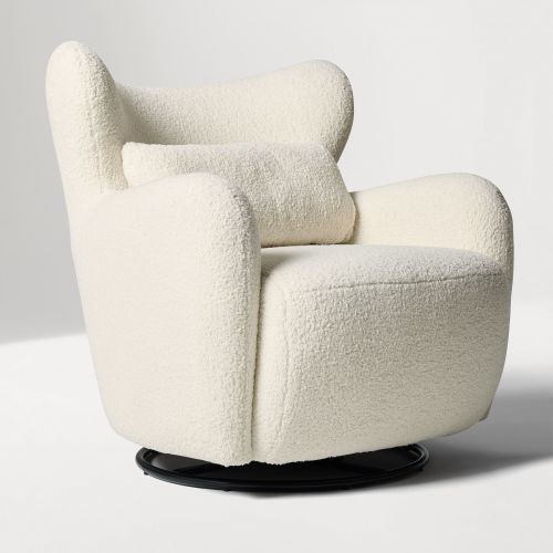 Kids Jodie Glider, Cozy Shearling, White