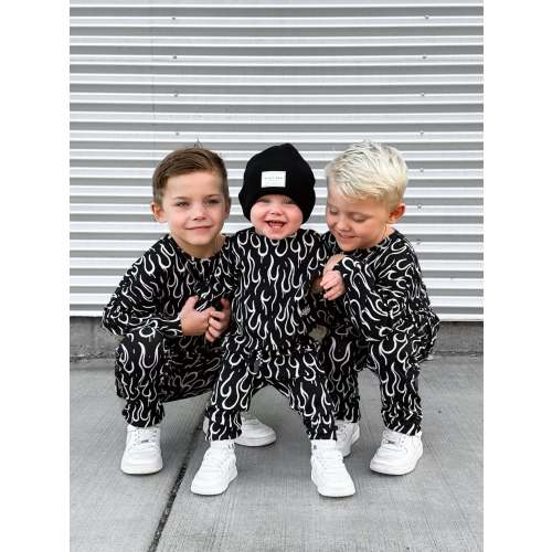 Organic Ribbed Set in Fuego