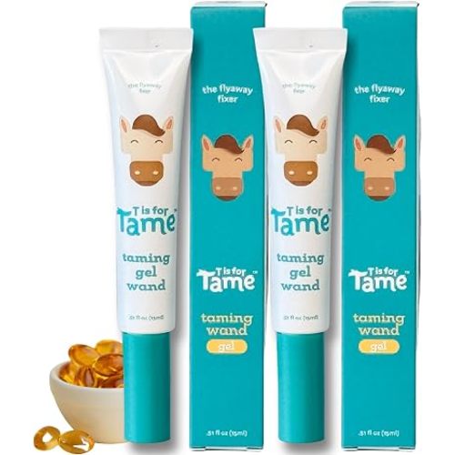 T is for Tame Taming Gel Wand, 2-Pack, for Baby Hair, Frizz & Static