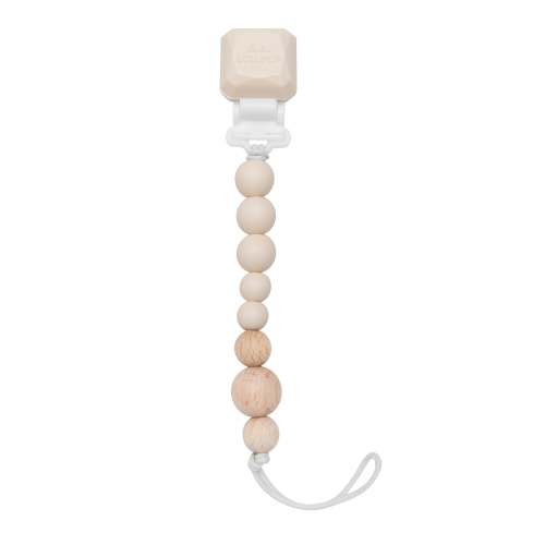 Colour Pop Silicone & Wood Pacifier Clip