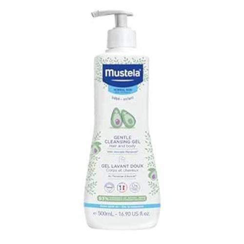 Mustela Baby Gentle Cleansing Gel - Baby Hair & Body Wash - with Natural Avocado fortified with Vitamin B5 - Biodegradable Formula & Tear-Free - 1 or 2-Pack - Various Sizes