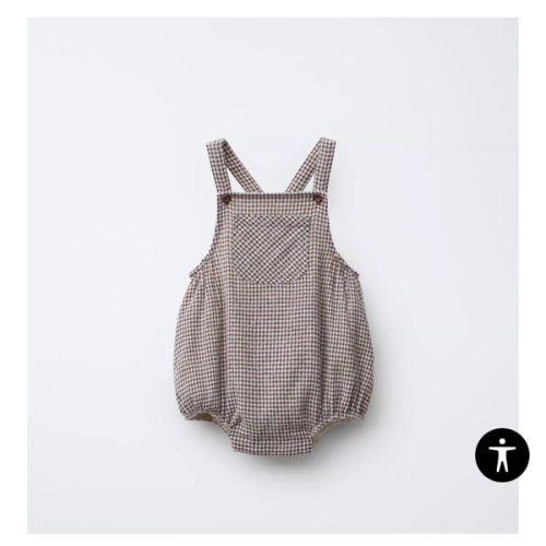 PLAID ROMPER - Brown / Ecru | ZARA United States