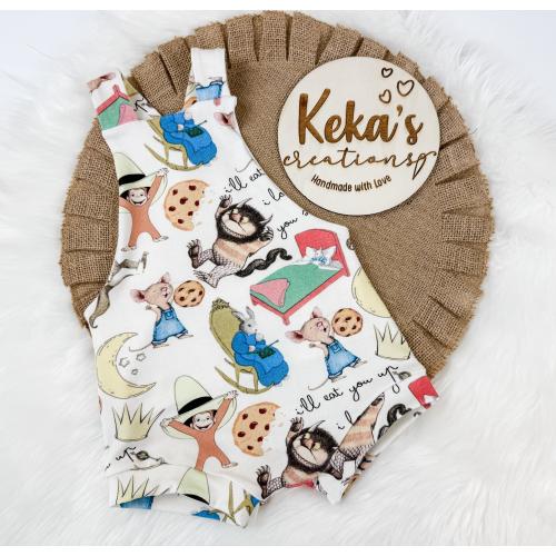 Children's book cross back overalls; shorts or pants