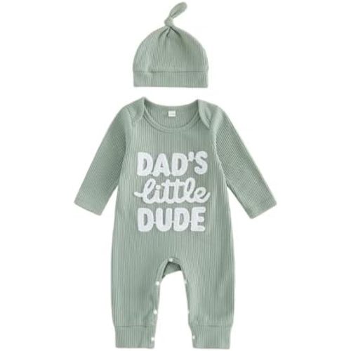 Sejardin Newborn Infant Baby Boy Fall Jumpsuit Letter Embroidery Romper