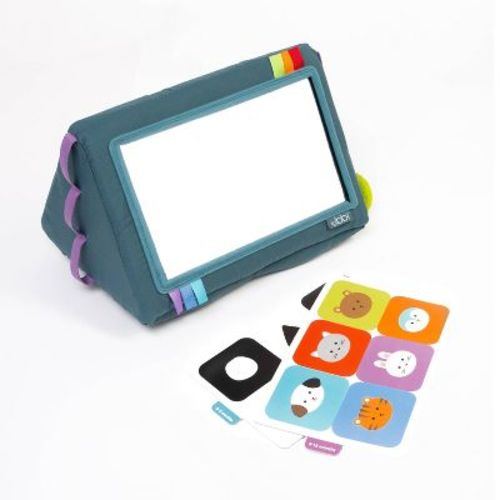 Ubbi Tummy Time Baby-Safe Mirror Toy for Early Newborn and Infant Development: Silicone, Fine Motor Skills, Sensory Development