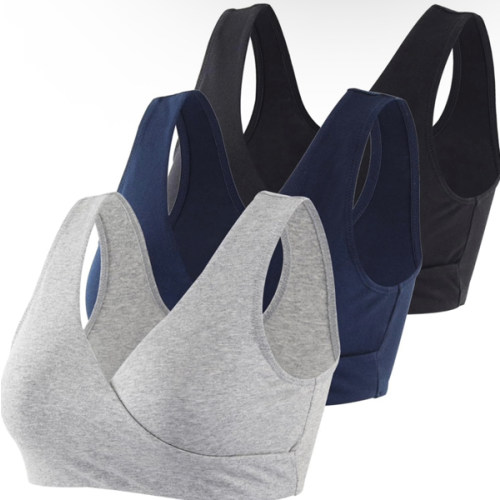 Women's Cotton Wireless Sleep Bra for Nursing and Maternity