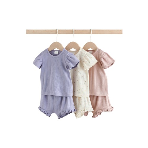 Pointelle Tops & Shorts Assorted 6-Pack