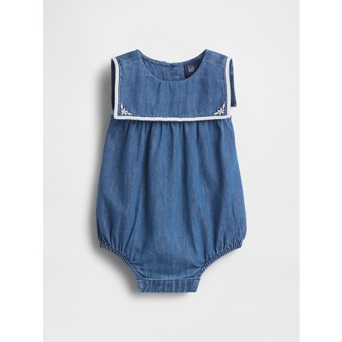 Baby Denim Sailor Bubble Bodysuit