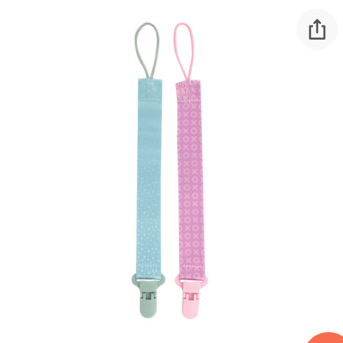 Cloth Pacifier Clip (2 Pack)
