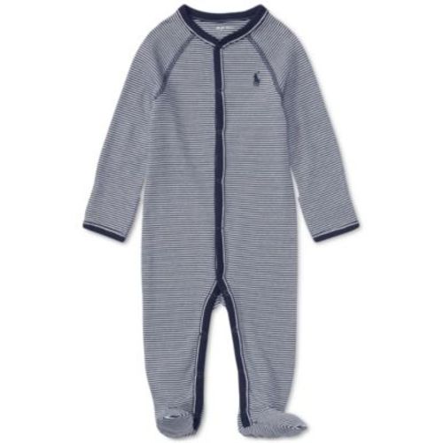 Baby Boys Striped Cotton Coverall
