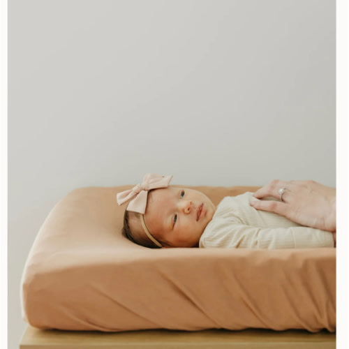 Premium Knit Diaper Changing Pad Cover - Pecan