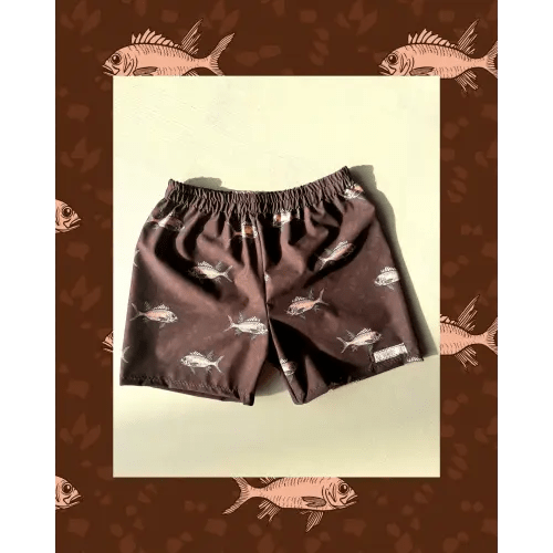 Burnt Menpachi s•kia keiki shorts board shorts — Nā Wāhine Lole