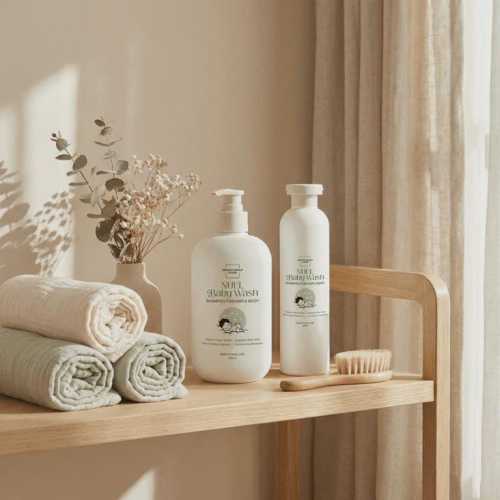 Organic Baby Wash & Shampoo | Plant-Based Hair Body Cleanser Aloe Vera Rose Water