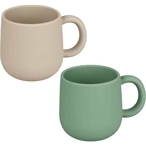 Pack of 2 Silicone Drinking Mug Cup for Toddler Kids and Children (Color 3)