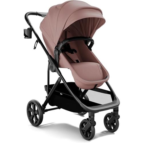 Mompush Wiz Pro 4-in-1 Baby Stroller with Bassinet Mode, Full-Size All-Terrain Premium Stroller from Newborn to Toddler, Snack Tray Included for Easy Feeding & Travel, Lay-Flat in Seconds