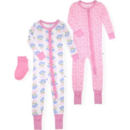 Convertible Coverall Pajamas & Socks Set
