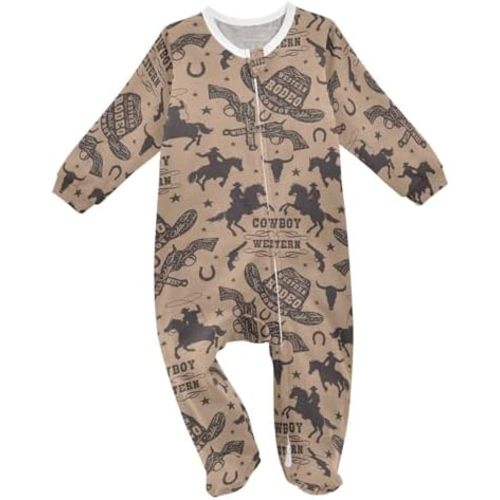 Dussdil Baby One-Piece Footies Newborn Rompers Pajamas Cotton Footed Pjs for Sleep Play Boys Girls 3 6 9 12 18 24m