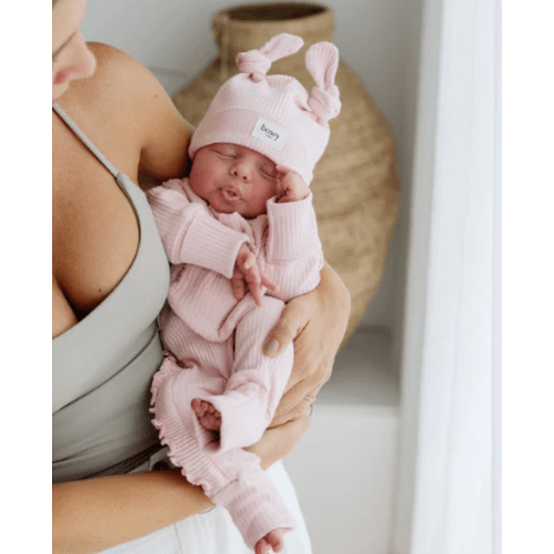 Baby Frill Onesie - Dusty Pink