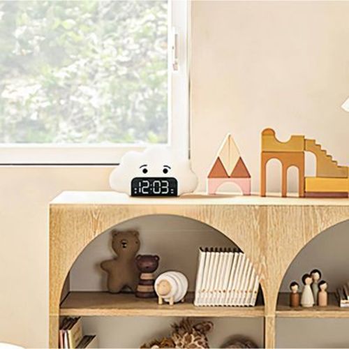 Kids' Wake up Light Alarm Cloud Clock White - Capello: Digital Bedroom Clock, LED Display for Boys