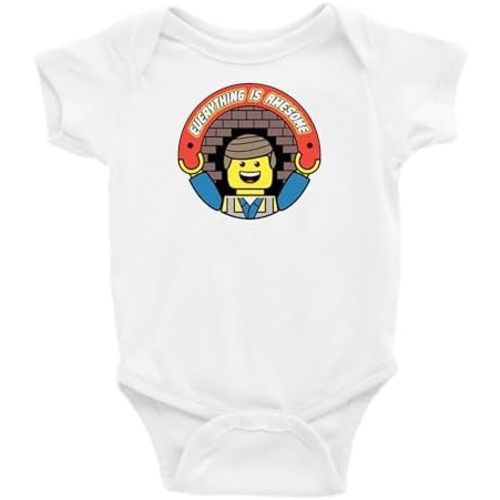 Builder Block Man Long or Short Sleeves Unisex Baby Bodysuit