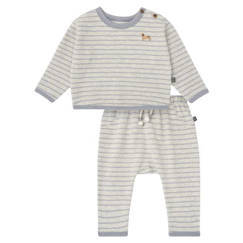 Modern Moments by Gerber Baby Boy Long Sleeve Top and Harem Pant Outfit Set, Sizes 0/3 Months - 24 Months