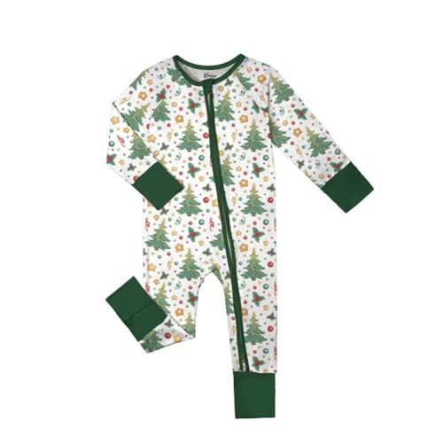 Weiwei Pajamas for Baby Boys & Girls, Viscose from Bamboo Footie Pajamas Convertible Newborn Sleeper, Zipper Onesie 0-24M,YKK
