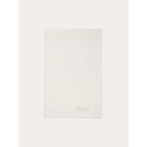 Blanket with Openwork Pattern for Baby milk white