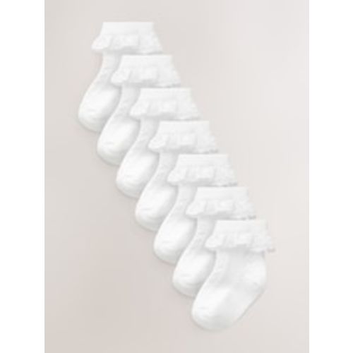 Buy White Lace Baby Socks 7 Pack from Next USA