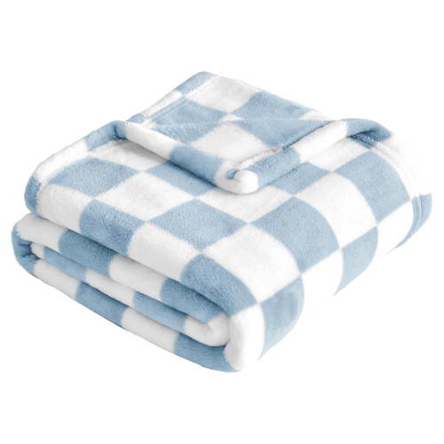 Checkered Baby Blanket Fleece Baby Blankets for Girls Boys, Ultra Soft Cozy Fluffy Infant Toddler Newborn Receiving Blankets for Crib Stroller, Baby Essentials,Blankets 30×40,Pink, Blue, Black