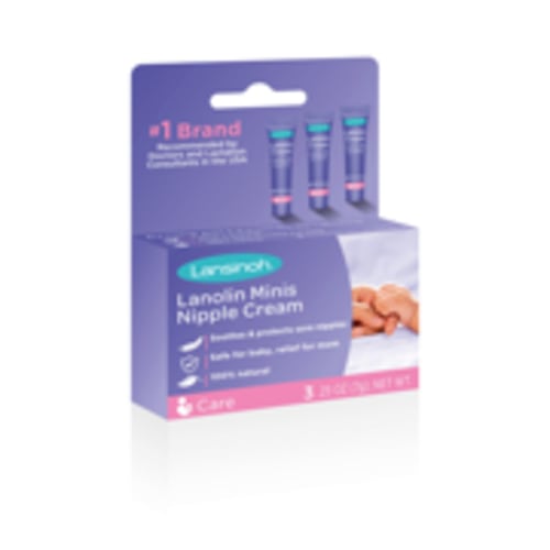 Lansinoh Lanolin Nipple Cream for Breastfeeding Mothers, .25 Oz each, 3 Mini Tubes