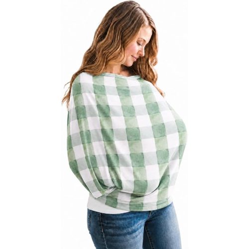 Copper Pearl Nursing Cover for Breastfeeding – Multi-Use Baby Car Seat Cover, Stroller Cover & Breast Feeding Cover Up for Women, Stretchy Breathable High Quality Cover for Boy or Girl, Pine