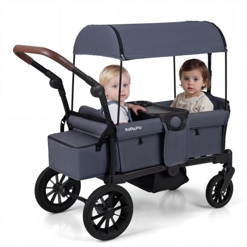 Costway Foldable Wagon (Color: Gray)