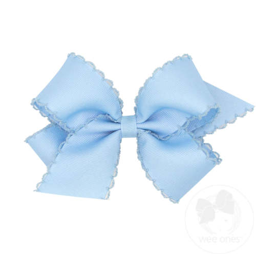 Medium Grosgrain Hair Bow with Matching Moonstitch Edge
