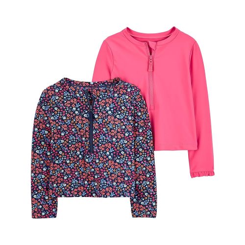 Simple Joys by Carter's Girls' Baby and Toddler 2-Pack Rashguards