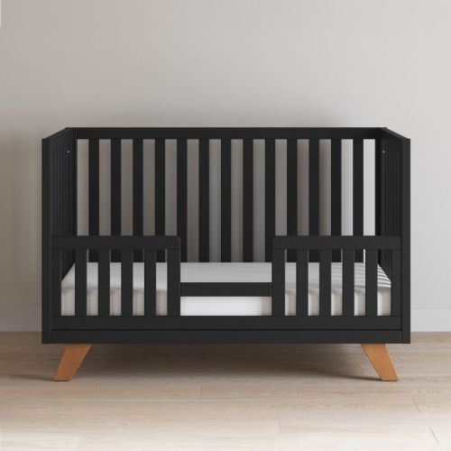 Child Craft SOHO 4-in-1 Convertible Crib, Converts to Toddler, Day Bed & Full Size Bed, 3 Mattress Positions, Non-Toxic, Baby Safe Finish (Ebony)