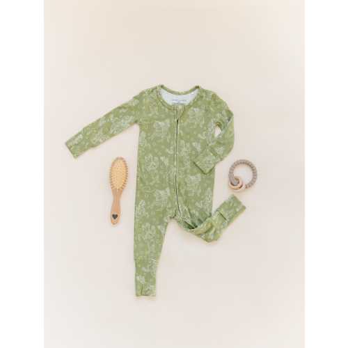 Western Bucking Horse Baby Footed Pajamas